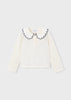 Scalloped Collar Polo - Navy Trim