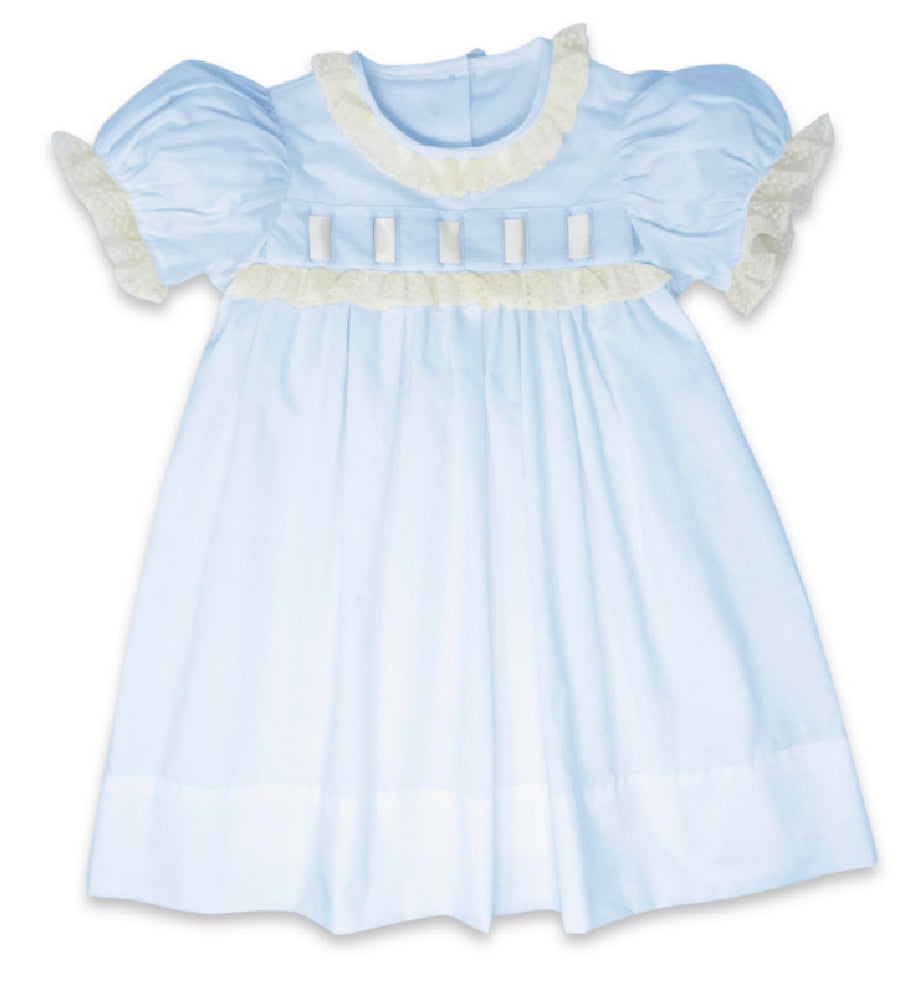 Original Daygown Set- Blue Batiste with Ecru Ribbon main image 1