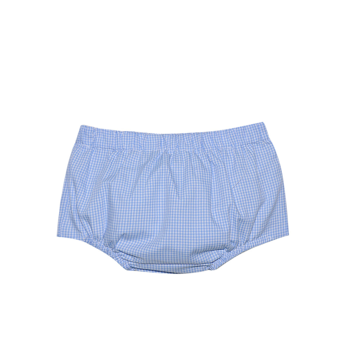 Button Tab Diaper Set - Light Blue Mini Gingham