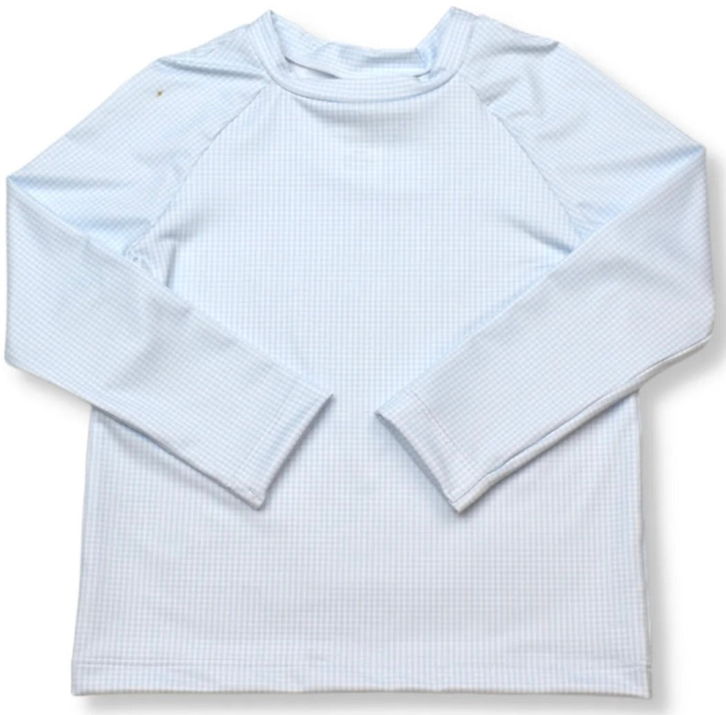 Blue Minigingham Rashguard