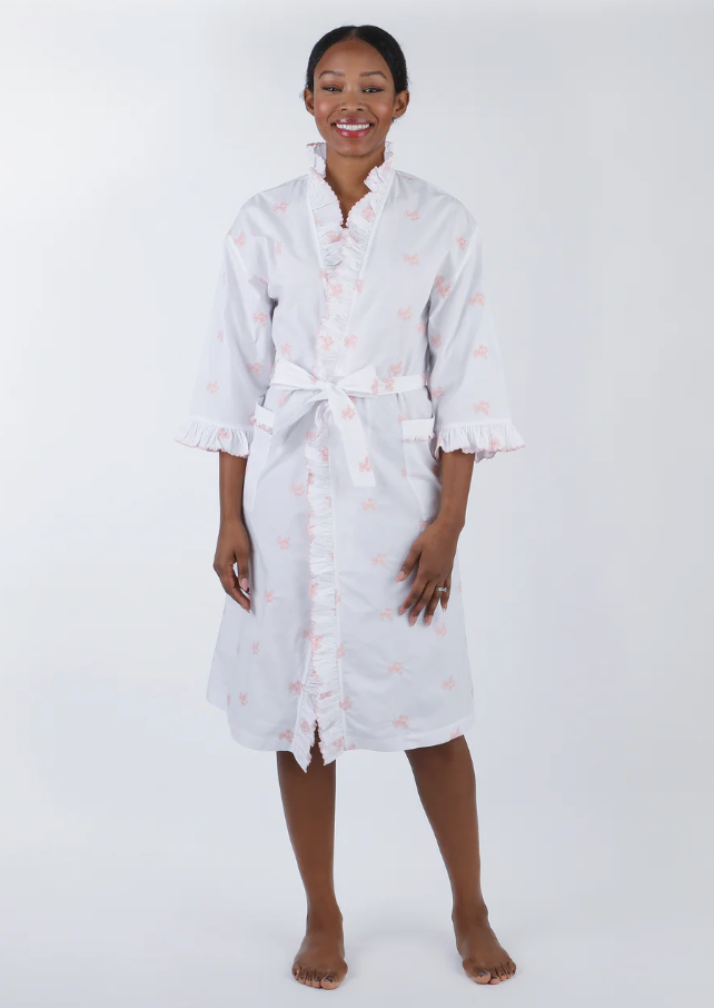 Cosies Pink Ruffle Robe Nancy Cotton Ruffle Robe - Pink – Children's Edit